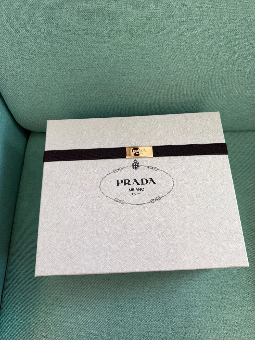 Prada Light Blue Black Logo Box